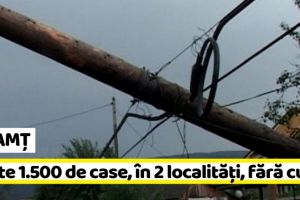 NEAMȚ: Peste 1.500 de case, în 2 localităţi, fără curent