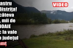 Dezastru pe Bistriţa! De câteva ore, mii de gunoaie trec la vale prin judeţul Neamţ