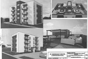 FOTO| Imobil de 3 etaje cu birouri şi apartamente, pe strada Brânduşei din Alba Iulia. Proiectul ajunge pe masa consilierilor locali