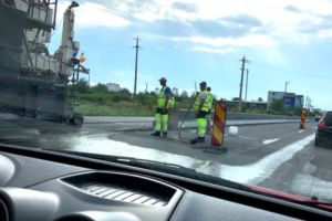 Lucrări de siguranţă la ieşirea din Piteşti