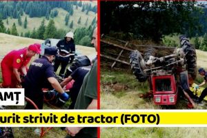 NEAMȚ: Un bărbat a murit strivit de tractor (FOTO)