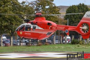 Bărbat cu fractură craniană şi hematom, transportat cu elicoper SMURD la Oradea