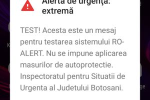 SMS-uri cu alertă pentru botoşăneni. A doua zi de testări