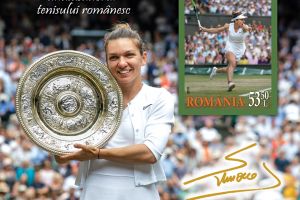 Timbru poştal dedicat marii jucătoare de tenis, Simona Halep