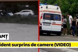 NEAMȚ: Accident în intersecţia de la Girov, surprins de camere (VIDEO)