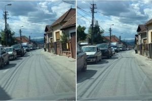 FOTO| Știrea ta: Trafic BLOCAT la ieşirea din Alba Iulia spre şoseaua de centură, pe strada Mărăşeşti. Barieria de la trecerea la nivel cu calea ferată s-a defectat