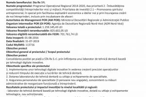 Comunicat de presă STA RX SRL
