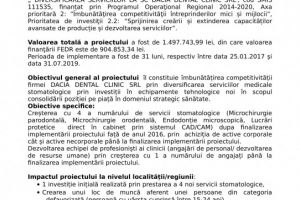 Anunt de presa: Finalizarea proiectului 