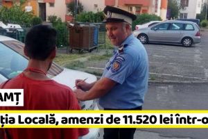 NEAMȚ: Poliţia Locală Piatra-Neamţ, amenzi de 11.520 de lei într-o zi