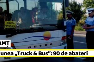 NEAMȚ: Acţiunea „Truck & Bus”: 200 de maşini verificate, peste 90 de abateri