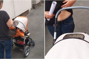 FOTO Mămică bătută pe stradă la Sibiu, de faţă cu copiii – Agresoarea, o şoferiţă din Vâlcea