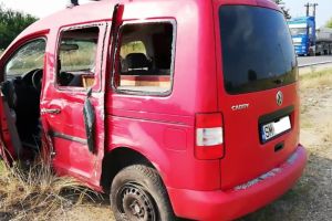 FOTO. Maşină înmatriculată în Satu Mare, implicată într-un accident în Alba Iulia