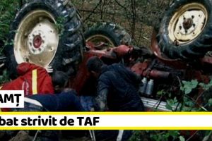 NEAMȚ: Bărbat rănit după ce s-a răsturnat cu TAF-ul