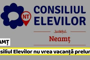 NEAMȚ: Consiliul Elevilor nu vrea vacanţă prelungită