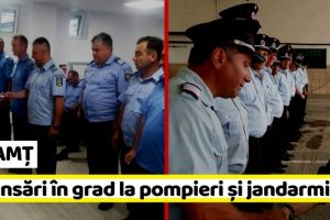 NEAMȚ: Avansări în grad la pompieri şi jandarmi (FOTO)