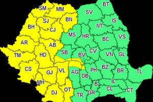 Judeţul Alba, sub COD GALBEN de instabilitate atmosferică: ploi torenţiale, descărcări electrice, intensificări ale vântului şi grindină