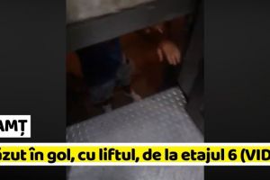 NEAMȚ: A căzut în gol, cu liftul, de la etajul 6 al unui bloc din Piatra-Neamţ (VIDEO)