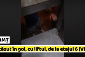 NEAMȚ: Au căzut în gol, cu liftul, de la etajul 6 al unui bloc din Piatra-Neamţ (VIDEO)