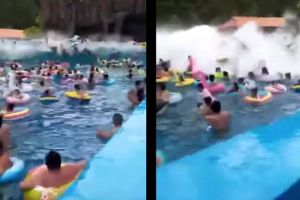 VIDEO:  Un tsunami într-o piscină cu valuri lasă în urmă 44 de răniţi