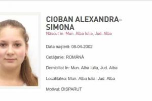 Minora de 17 ani, din Alba Iulia, dispărută de acasă, a fost găsită de poliţişti în Sebeş