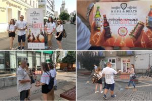 FOTO. Se dau gratuit mii de beri. S-au împărţit cupoane în centrul municipiului Satu Mare