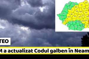 METEO: ANM a actualizat Codul galben în Neamţ