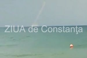 Tromba, surprinsa la Marea Neagra, in statiunea Eforie Nord! (galerie foto+video)  