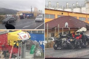 FOTO. Accident MORTAL, sâmbătă dimineaţa. Un tânăr a murit pe loc după impactul cu un autotren