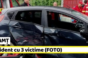 NEAMȚ: Accident cu 3 victime printre care şi o femeie însărcinată (foto)