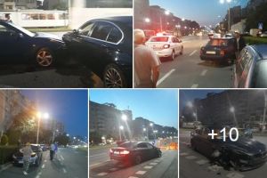 ACCIDENT cu ȘAPTE MAȘINI implicate, în Arad. VICTIMELE au ajuns la spital (FOTO)