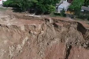 Malul de la Cumpana, pericol de surpare. Imagini realizate cu drona