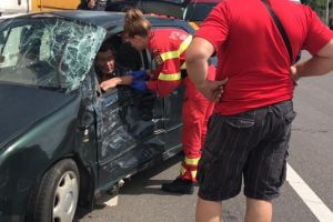 Accident pe şoseaua Borşului: Şoferul care l-a provocat circula beat criţă (FOTO)