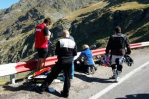 Motociclist accidentat pe Transfăgărăşan