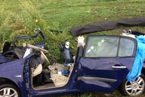 VIDEO Accident grav pe DN13, la Rupea. Două persoane au decedat
