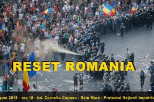 10 august 2019. Protest anunţat pentru mâine seară, la Satu Mare: ,,Reset România”