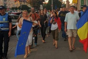 Protest antiguvernamental la Târgu-Mureş