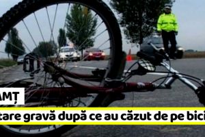NEAMȚ: În stare gravă, la spital, după ce au căzut de pe bicicletă