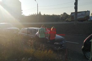 FOTO. Tamponare în lanţ în faţa Finanţelor din municipiul Satu Mare