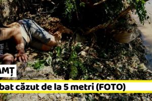 NEAMȚ: Misiune de salvare a unui bărbat căzut de la 5 metri (FOTO)