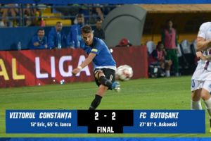 FC Viitorul si FC Botosani au remizat la Ovidiu. Echipa lui Hagi e pe locul doi in Liga 1