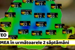 METEO: Cum va fi VREMEA până pe 25 august. Canicula va alterna cu perioade de răcire