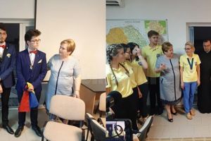 Olimpicii de la astronomie şi Corala Colegiului „Ştefan cel Mare”, primiţi cu tort de ...