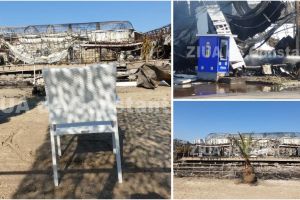 Imaginea zilei: Cladirea fostului Bamboo, mistuita de flacari. Ce a mai ramas din clubul de fite din Constanta