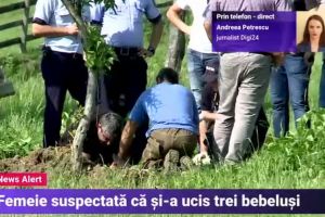 Groaznic! O româncă şi-ar fi ucis trei bebeluşi, abia născuţi, şi i-a îngropat în curte 