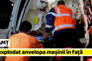 NEAMȚ: Bărbat cu arsuri pe 25 % din corp după ce i-a explodat anvelopa maşinii în faţă