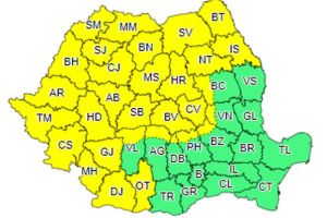 Vijelii, ploi şi grindină, până mâine dimineaţă