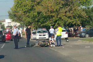 Mopedist rănit grav, pe Calea Câmpulung