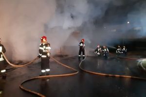 Incendiu pe strada Uzinei la o clădire de  birouri