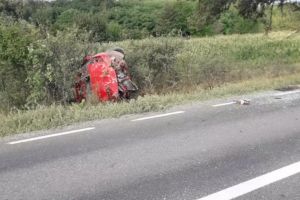 Tulcea: Nu a adaptat viteza la conditiile de drum. Priviti ce s-a intamplat