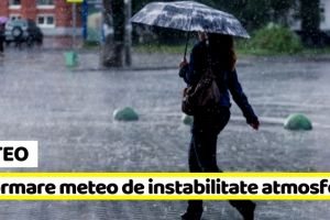 METEO: Informare meteo de furtuni, până mâine dimineaţă